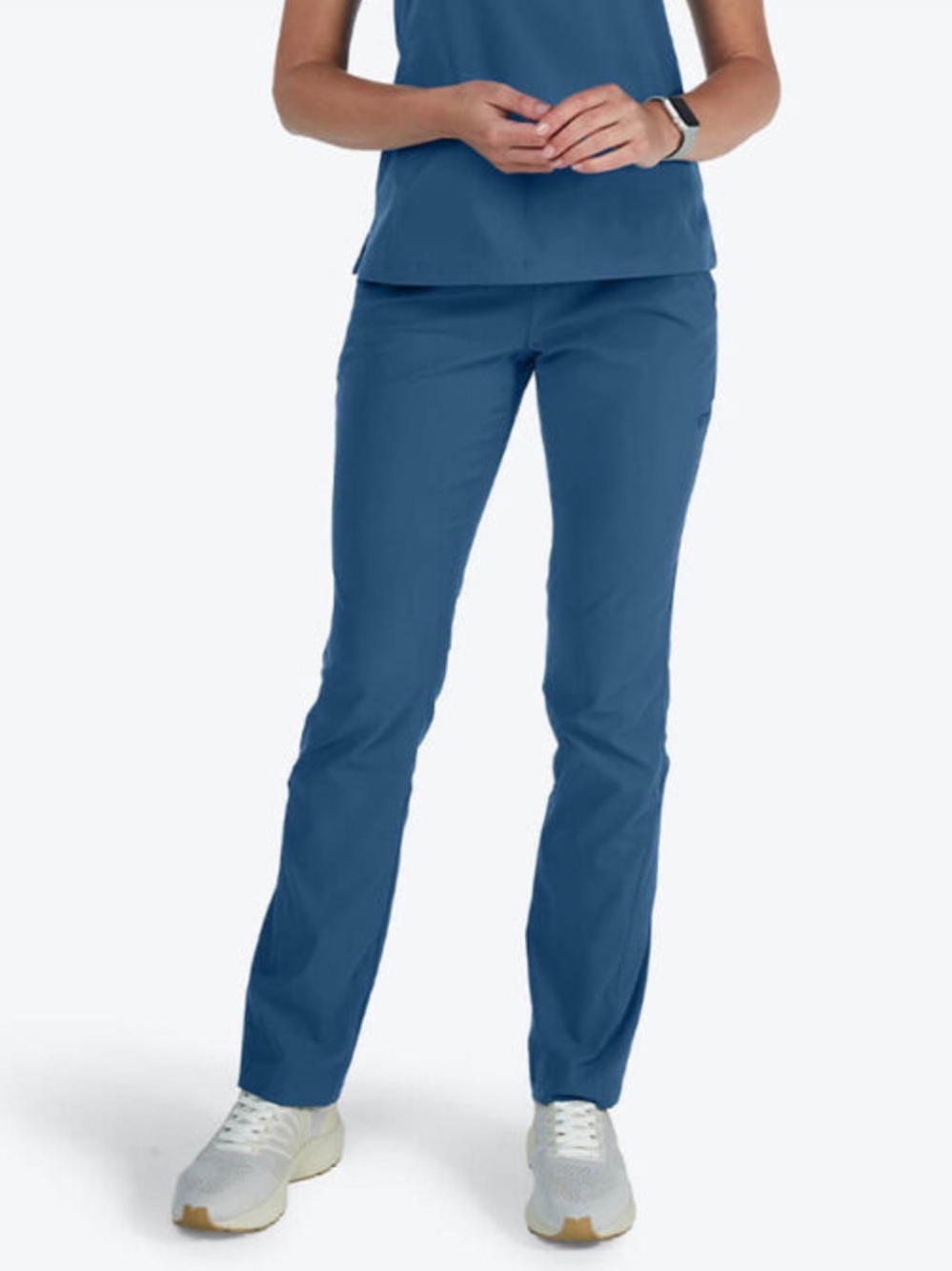 Medelita Women's Medical Scrub Pants Ocean Blue Drawstring Waist Stretch Sz XL
